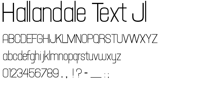 Hallandale Text JL font